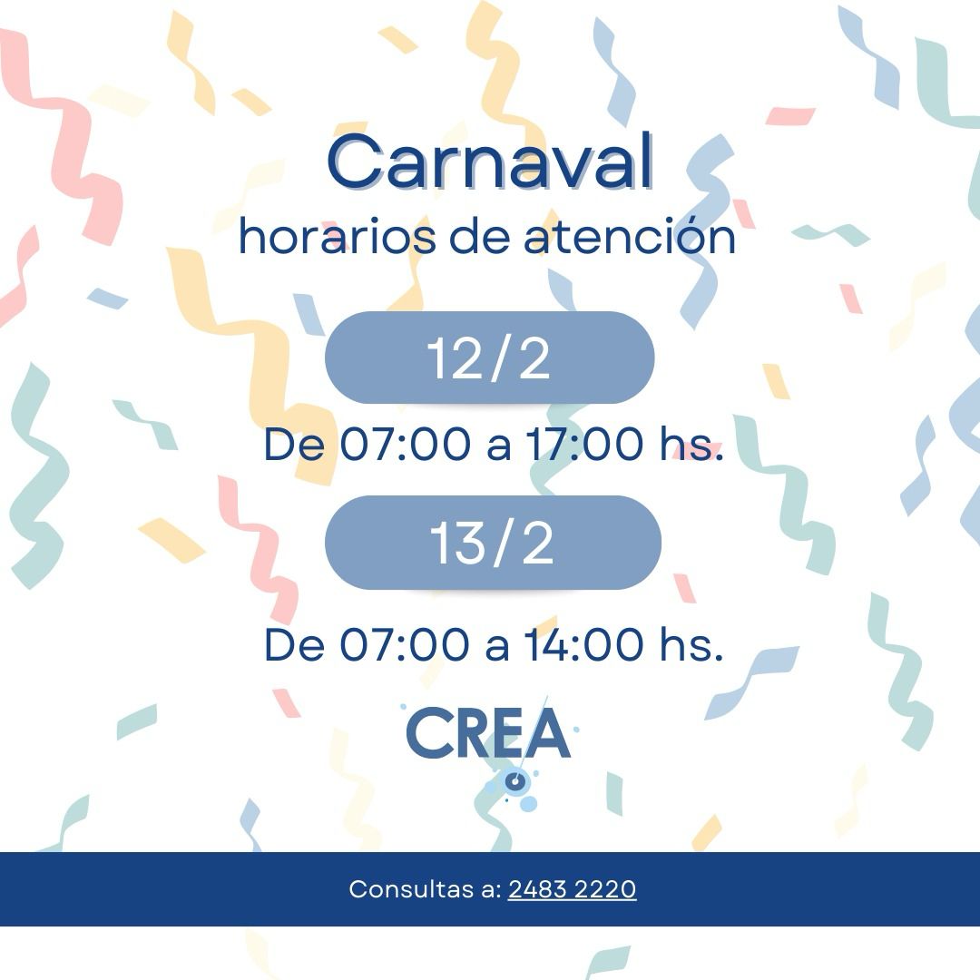 Horarios semana de carnaval